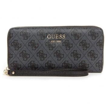 GUESS Vikky SLG Large Zip Around, Cartera. para Mujer, Gris (Coal), 2x10x21 Centimeters (W x H x L)