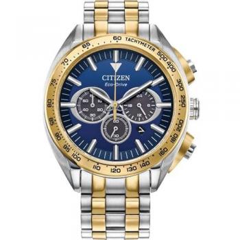 Citizen Eco‑Drive Chrono 43 mm – Esfera Azul y Gris