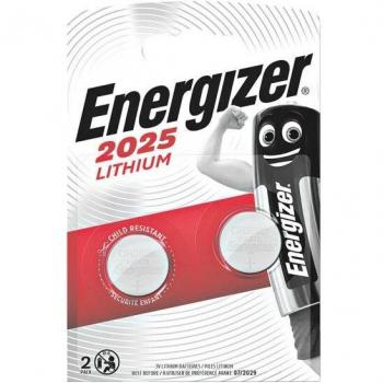 Batería Energizer CR2025 de Litio 3 V – Paquete de 2 Unidades