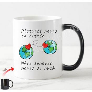 Taza mágica de larga distancia para parejas