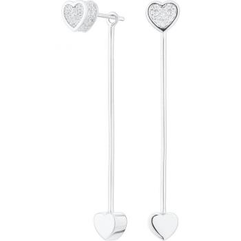 Pendientes Cube Largos Corazón ITEMPORALITY SEA-101-054-UU Mujer plata