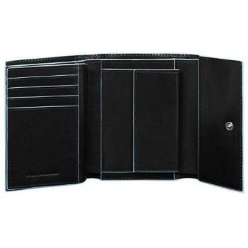 Piquadro Blue Square Monedero, 0.65 L, Negro