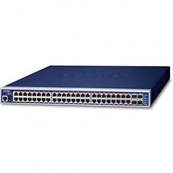 Planet GS-5220-48PL4XR Switch gestito L2+ Gigabit Ethernet (10/100/1000) Nero 1U Supporto Power Over Ethernet (Poe)