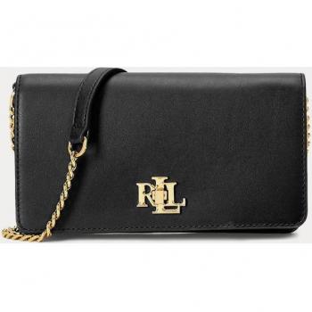Bolso de Piel con Cierre de Giro negro Ralph Lauren para mujer