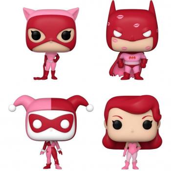 Caja metálica de 4 figuras Pocket Pop DC Comics San Valentín