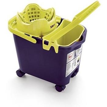 Cubo automático Mery 0335 con ruedas y cubeta multiuso, 14 L