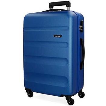 Roll Road Flex Maleta Grande Azul 51x74x28 cms Rígida ABS Cierre combinación 91L 3,8Kgs 4 Ruedas