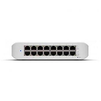 Ubiquiti UniFi Switch USW-Lite 16-Poe [16 Porte Gigabit Ethernet, 8X Poe+, Montaggio a Parete]
