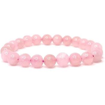 Pulsera de Cuarzo Rosa Natural