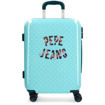 Pepe Jeans Emory Maleta Azul Cabina 40x55x20 Rígida ABS 37L