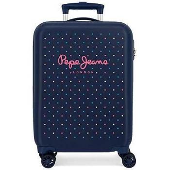 Pepe Jeans Molly Maleta de cabina Multicolor 38x55x20 cms Rígida ABS Cierre combinación 34L 2,6Kgs 4 Ruedas dobles Equipaje de Mano