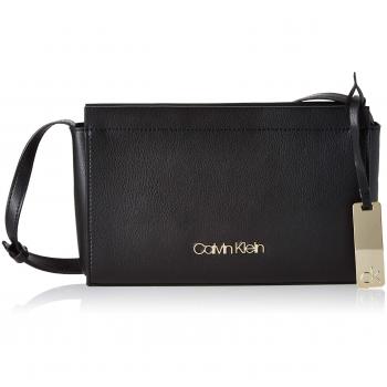 Calvin Klein ENFOLD EW CROSSBODY Mujer Bolsos bandolera Negro (Black) 6x16x25 centímetros (B x H x T)