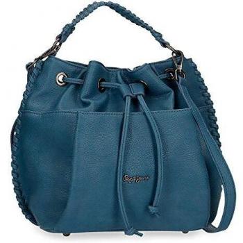 Bolso Pepe Jeans Braid Azul 25x27x16 cms Piel Sintética