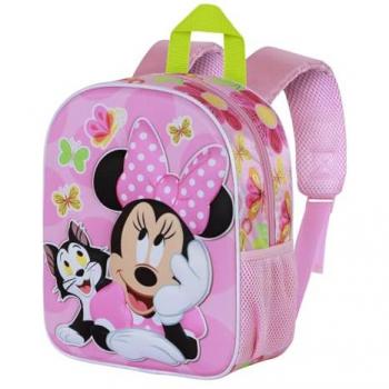 Mochila 3D Minnie Mouse Rosa Elite 25x30 cm
