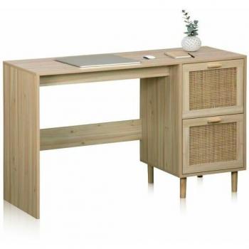 Mesa Estudio DueHome Pino & Rattan 75cm