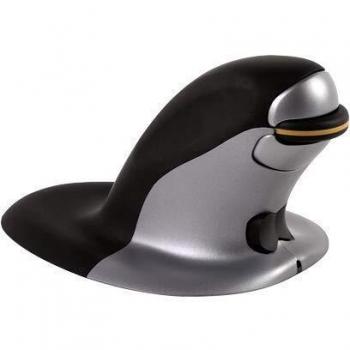 Fellowes Penguin Vertical Wireless Mouse Medium Size 9894701 Black/Silver