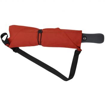VOGUE Paraguas Plegable Grande XXL Rojo Antiviento Automático con Acabado Teflón y Funda Bandolera
