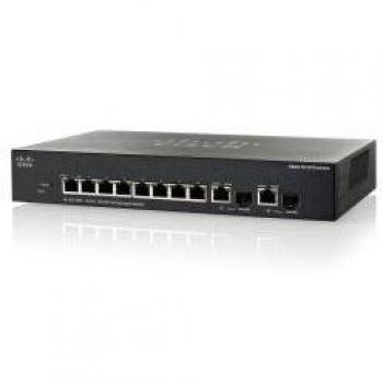 Cisco SF302-08P 100/8P/2SFP/M Switch di Rete, Nero