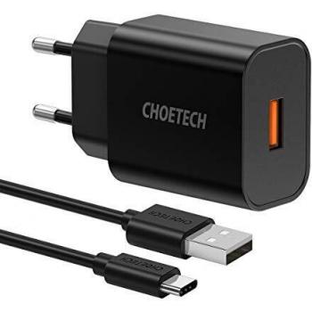 Caricatore USB Quick Charge 3.0 CHOETECH – 18W Carica Rapida Muro