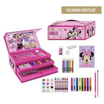 Set Papelería Coloreable Maletín Minnie Mouse Rosa