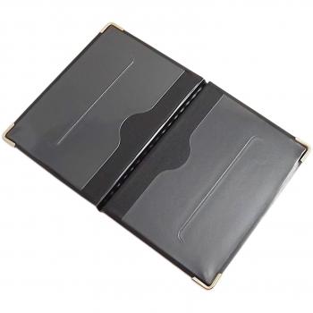 Exclusiva Tarjetero para documento de Identidad y Tarjeta de crédito 4 Compartimentos MJ-Design-Germany Made in UE diseños (Diseño 4 / Blanco)