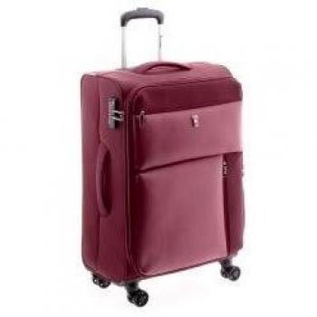 Maleta de Viaje Gladiator 66 cm, 74 L, Nylon (Rojo Burdeos, M)