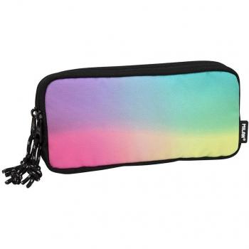 Estuche 3 cremalleras Sunset, negro