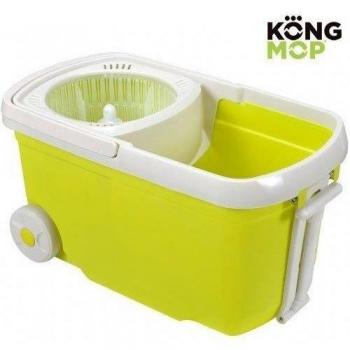 Fregona Giratoria y Cubo con Ruedas Kong Mop