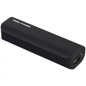 Caricatore Viaggio RealPower PB‑2600 2600 mAh con Torcia LED