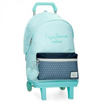 Mochila Ruedas Azul Dalma 31L para Niña