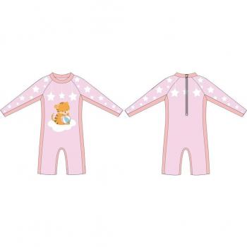 Traje de baño infantil UPF50+ con caricatura de tigre