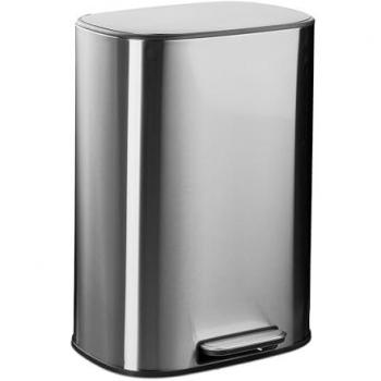 Cubo de Basura Relaxdays 50L con Tapa Suave y Pedal