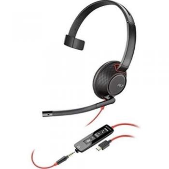 Plantronics Blackwire 5210 Monofonico Padiglione Auricolare Nero