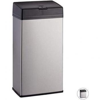 Cubo de Basura Relaxdays Acero Inoxidable Rectangular 6L