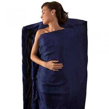 SEA TO SUMMIT Silk Stretch Liner-Standard (Rectangular) Sleeping Bag Camping and Hiking, Adults Unisex, Blue, One Size
