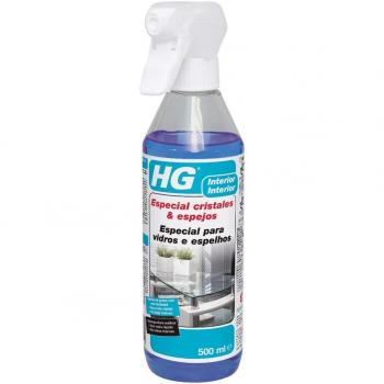 HG Especial cristales y espejos, Limpiador de Vidrios Sin Rayas, Elimina Eficazmente la Grasa y la Suciedad de Ventanas y Otras Superficies (500 ml)