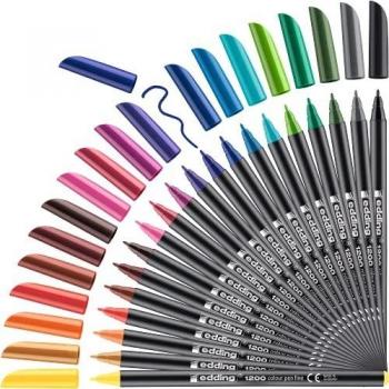 Rotulador Edding 1200 caja de 20 colores surtidos