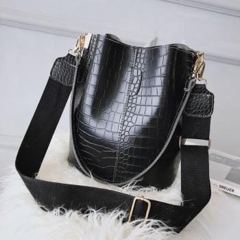 Bolso Cruzado de Cuero Vintage con Patrón de Piedra para Mujeres