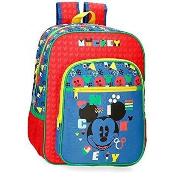 Mochila Escolar Mickey Mouse Multicolor 27x38x11 cms