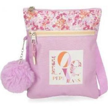Pepe Jeans. Bandolera plana Sandra rosa