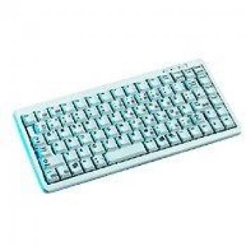 Cherry G84-4100 Compact Mini Tastiera Cablata USB Tecnologia ML Gold Crosspoint Layout Tedesco Grigio Chiaro