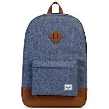 Mochila Herschel Heritage, Dark Chambray Crosshatch/Tan