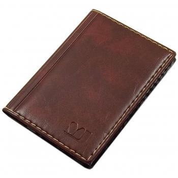 Elegante Tarjetero para Tarjeta de crédito y Tarjeta de Visita diseños (Diseño 1 / Marrón)