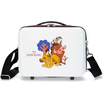 Neceser Disney Simba & Friends ABS Blanco y Rojo