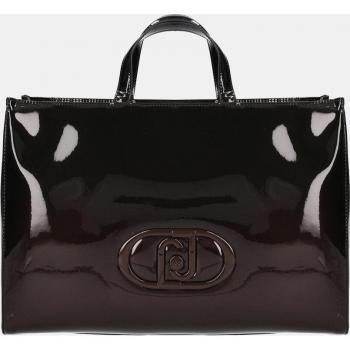 Tote Liu Jo Grande Negro Charol Logo