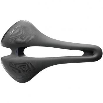 Selle de vélo San Marco Aspide Short – Forme ouverte, Confort Supérieur, Large, Noir