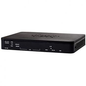 Cisco RV160 Wireless-N VPN Router with WAN Ethernet, 4-port switch and Gigabit Ethernet (Black/Grey)
