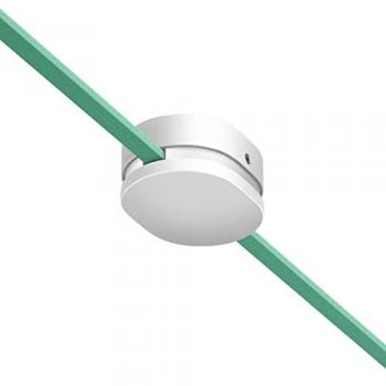 CREATIVE CABLES Rosetón Ovalado con 2 Agujeros Laterales Color Blanco