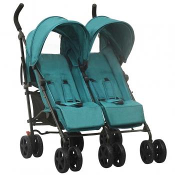 Carro gemelo verde de acero Día y Noche