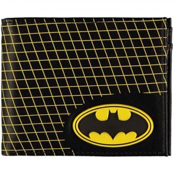 Difuzed MW851761BAT, Cartera DC Comics Batman para Niños, Negro y Amarillo, pequeño